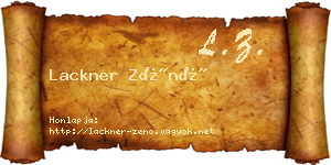 Lackner Zénó névjegykártya